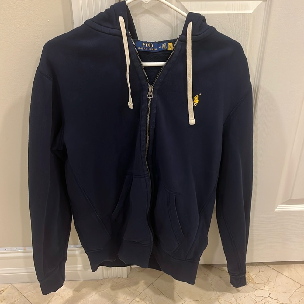 Ralph lauren navy blue/yellow zip up